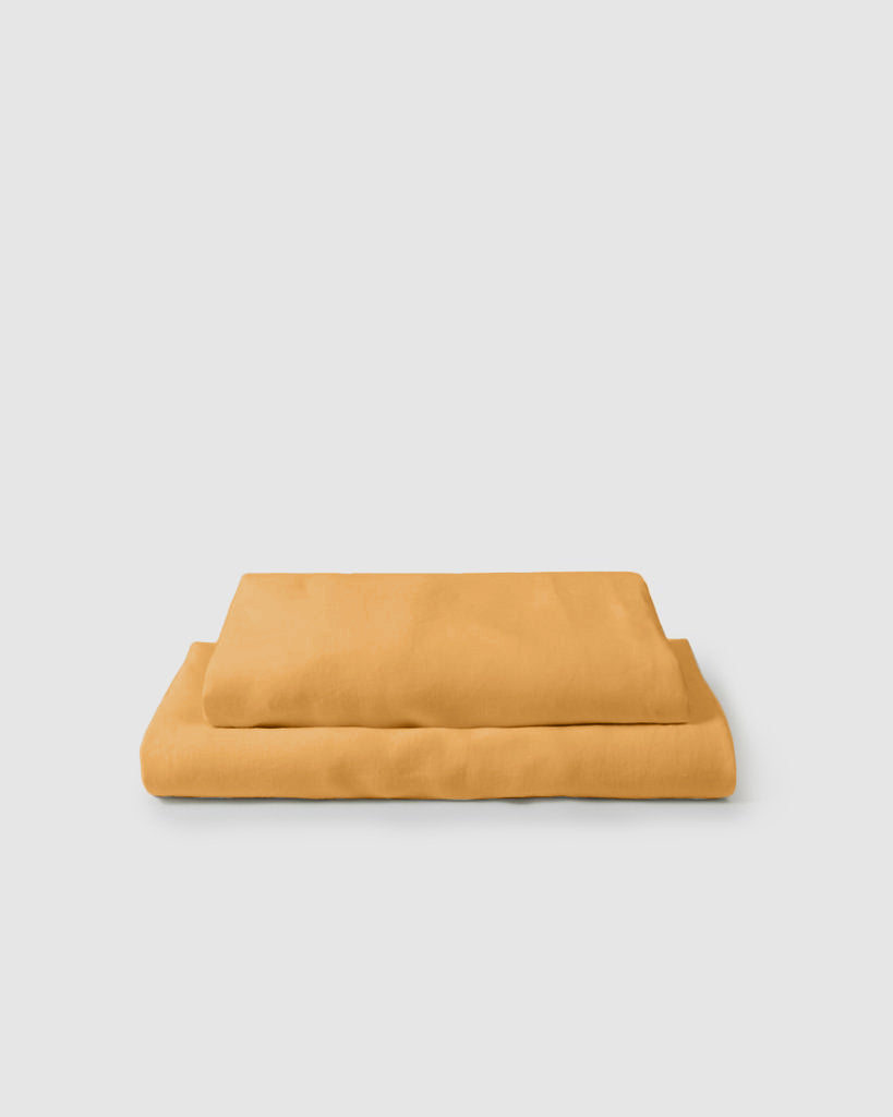 Golden Hour Linen Fitted Sheet
